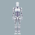 Stand robot android technology science fiction future 3d design vector illustration