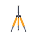 stand tripod camera cartoon vector illustration Royalty Free Stock Photo