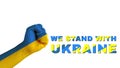 We stand with Ukraine Banner design.