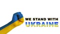 We stand with Ukraine Banner design.