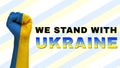 We stand with Ukraine Banner design.