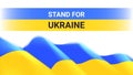 stand for Ukraine banner pray for Ukraine peace stop war concept