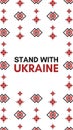 Stand with Ukraine National pattern Patriotic Instagram Story