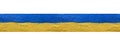 Seamless stripe made of painted Ukrainian flag