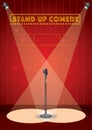 Stand up comedy poster design Royalty Free Stock Photo