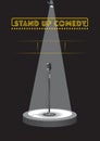 Stand up comedy poster design Royalty Free Stock Photo