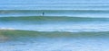 Stand up paddle Surfer at a surf break in morocco