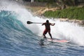 Stand Up Paddle surfing at Makaha