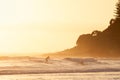 Stand up paddle surfing in Burleigh Heads Royalty Free Stock Photo