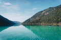 Stand Up Paddlers at the Lake Weissensee in Carinthia, Austria