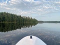 Stand up paddling and relaxing when the lake is like a mirror