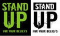 Stand up for your beliefs, Vector image