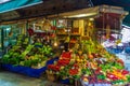 Fresh fruits and vegetables display at Istanbul city high street Turkey