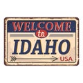 Stand Welcome to Idaho of the United State. Vector illustration.