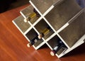 The stand for wine bottles Royalty Free Stock Photo