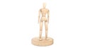 Stand Wooden Dummy. 3D rendering