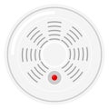 Standalone smart smoke detector icon isolated on white background