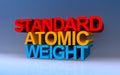 standard atomic weight on blue Royalty Free Stock Photo