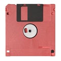 Standard blue floppy disk isolated on white background. Royalty Free Stock Photo