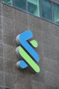 Singapore 1 june 2022. standard chartered bank logo on financial building Royalty Free Stock Photo