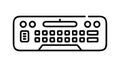 Standard Computer Keyboard Vector Icon for Typing, vector design Generative AI Royalty Free Stock Photo