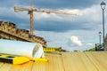 Standard construction safety, building protection and tools Royalty Free Stock Photo