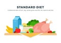 Standard Diet vector flat isolated vector flat isolated