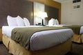 Standard double beds hotel room Royalty Free Stock Photo