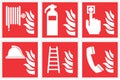 Standard fire safety sign collection