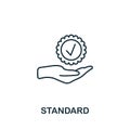 Standard icon. Line style element from audit collection. Thin Standard icon for templates, infographics and more