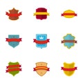 Standard icons set, flat style Royalty Free Stock Photo