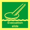 IMO SOLAS IMPA Safety Sign Image - Emergency Evacuation Slide