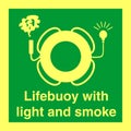 IMO SOLAS IMPA Safety Sign Image - Lifebuoy light and smoke