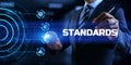 Standard ISO quality control assurance standardisation certification. Royalty Free Stock Photo