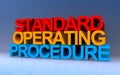 standard operating procedure on blue Royalty Free Stock Photo