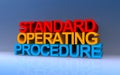 standard operating procedure on blue Royalty Free Stock Photo