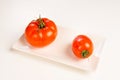 Standard and pear tomato Royalty Free Stock Photo