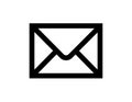 Mail standard icon in a white plain background.