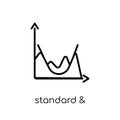 Standard & Poor's 500 stock index icon. Trendy modern flat linea