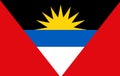 Standard Proportions and Color for Antigua and Barbuda Flag