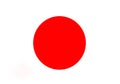 Standard proportions and colors for the Japanese flag.