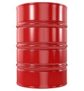 Standard Red Oil Barrel on White Background Royalty Free Stock Photo
