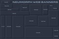 Standard Size Neumorph UI Web Banners Templates