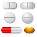 Standard tablets and pills Royalty Free Stock Photo