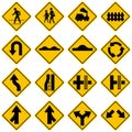 Standard Traffic sign collection Royalty Free Stock Photo