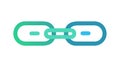 Standard Two-Link Chain Icon for Basic Connection, vector design Generative AI Royalty Free Stock Photo