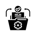 standardization business process glyph icon vector illustration Royalty Free Stock Photo
