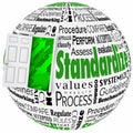 Standardize Word Collage Door Improve Results Royalty Free Stock Photo