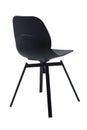 Standart black office plastic chair isolated on white. Simple office furniture.