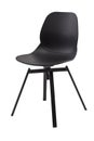 Standart black office plastic chair isolated on white. Simple office furniture.